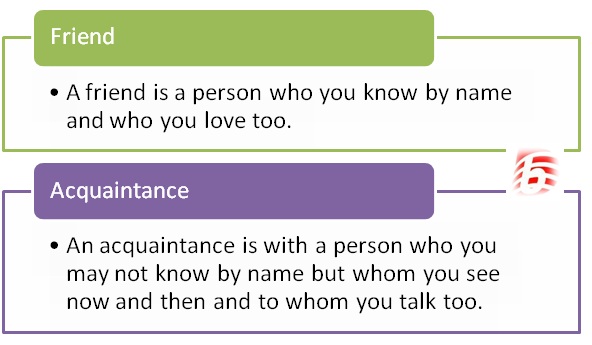 Difference Between Friend And Acquaintance Compare The Difference Between Similar Terms