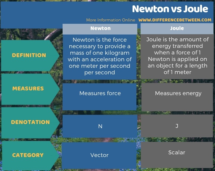 newton units joule